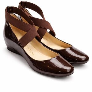 Jessica Simpson Dark Brown Patent Flats